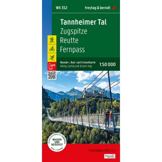 Tannheimer Tal, Zugspitze, Reutte, Fernpass 1:50.000