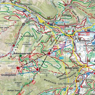 Tannheimer Tal, Zugspitze, Reutte, Fernpass 1:50.000