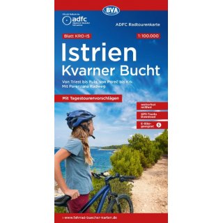 Istrien Kvarner Bucht Radkarte