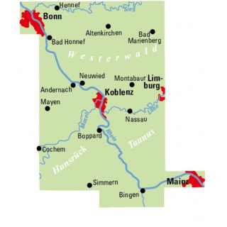 Koblenz, Mittelrheintal 1:75.000