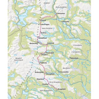 Lapplandsleden Wanderatlas 1:50.000