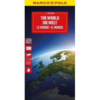 MARCO POLO Reisekarte Die Welt 1:30 Mio.