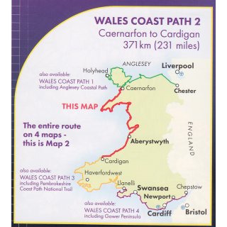 Wales Coast Path 2 - Caernarfon to Cardigan 1:40.000