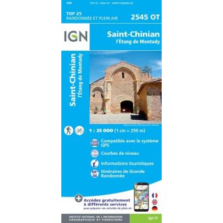 2545 OT Saint-Chinian, ltang de Montady 1:25.000