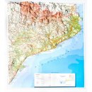 Katalonien Reliefkarte 35x42xm