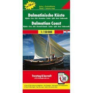 Dalmatinische Kste  Autokarte 1:150.000