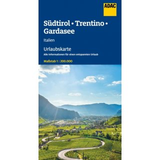 ADAC Urlaubskarte Sdtirol, Trentino, Gardasee 1:200.000