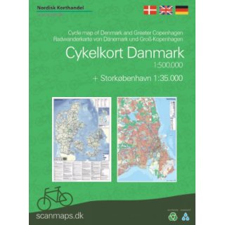 Radkarte Dnemark 500T./Kopenhagen 35T.