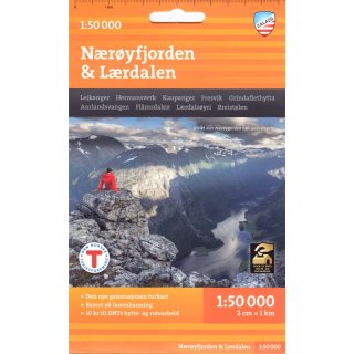 N&aelig;r&oslash;yfjorden & L&aelig;rdalen 1:50.000
