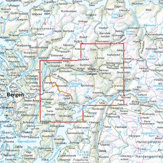Bergsdalen & Voss 1:50.000