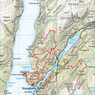 Bergsdalen & Voss 1:50.000