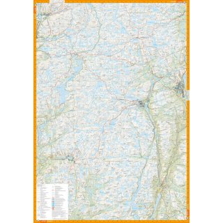 Bjerkreimsheiene & Setesdal Vesthei sr 1:50.000