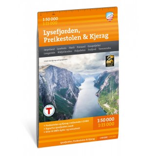 Lysefjorden, Preikestolen & Kjerag 1:50.000/1:15.000