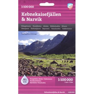 Kebnekaisefj&auml;llen & Narvik 1:100.000
