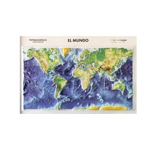 Weltkarte physisch relief spanisch