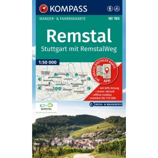 Remstal, Stuttgart, mit RemstalWeg 1:50.000