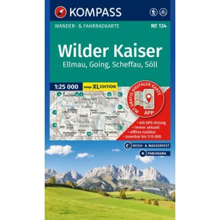 134 Wilder Kaiser, Ellmau, Going, Scheffau, S&ouml;ll 1:25.000