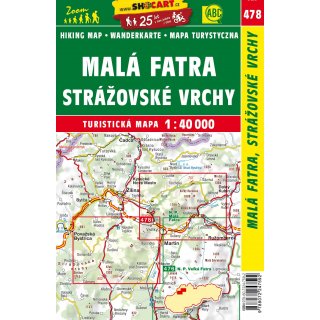 478 Kleine Fatra - Strazowske vrchy Wanderkarte Slowakei 1:40.000