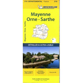 310  Mayenne - Orne - Sarthe 1:150 000