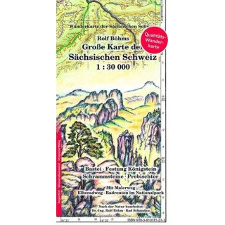 Groe Karte der Schsischen Schweiz 1:30.000