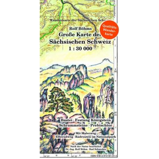 Groe Karte der Schsischen Schweiz 1:30.000
