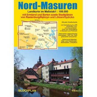 Landkarte Nord-Masuren 1:100.000