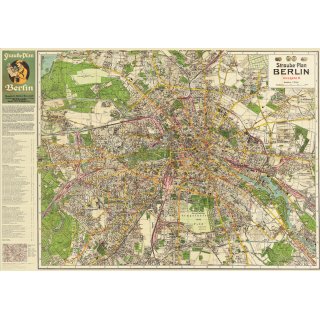 Straube-Plan Berlin 1929. Ausgabe B: Mittlerer Ausschnitt