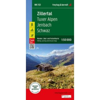 WK 151 Zillertal, Wander-, Rad- und Freizeitkarte 1:50.000