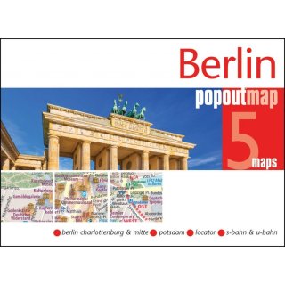 Berlin Double Pocket sized, pop up map of Berlin city centre