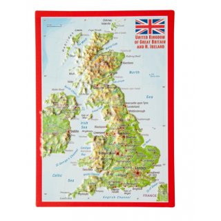 Reliefpostkarte Grobritanien