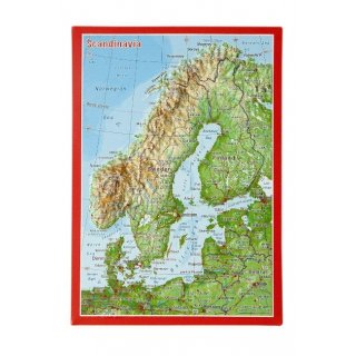 Skandinavien Reliefpostkarte