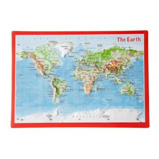 Welt Reliefpostkarte