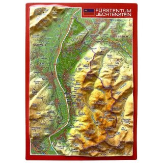 Frstentum Liechtenstein Reliefpostkarte