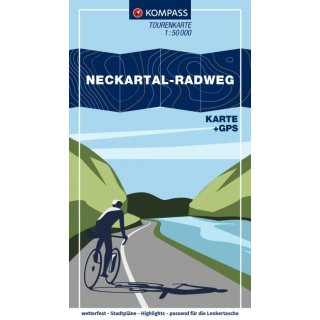 Kompass Leprorello Neckartal-Radweg 1:50.000