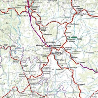 Deutschland, Rail Travel Map 1:500.000