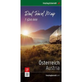 �sterreich, Rail Travel Map 1:500.000