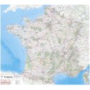 Frankreich Wandkarte laminiert 110 x98cm