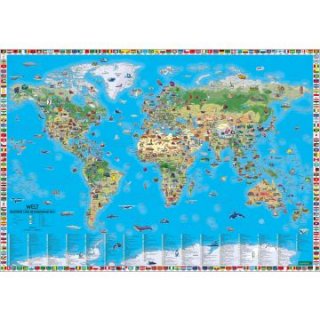 Kinderweltkarte Rekorde und Wunder