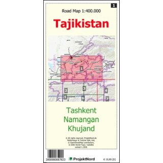1 Taschkent - Namangan - Khujand 1:400.000