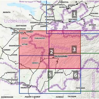 Duschanbe - Samarkand - 1:400.000