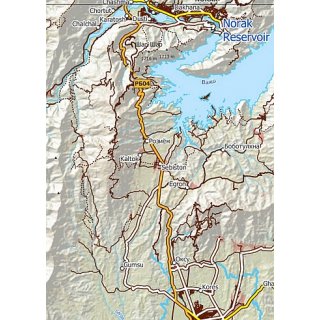 Dushanbe - Upper Vakhsh Valley  1:400.000