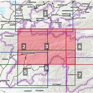 Dushanbe - Upper Vakhsh Valley  1:400.000