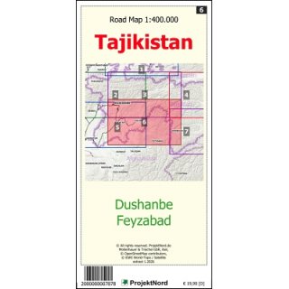 Dushanbe - Feyzabad 1:400.000