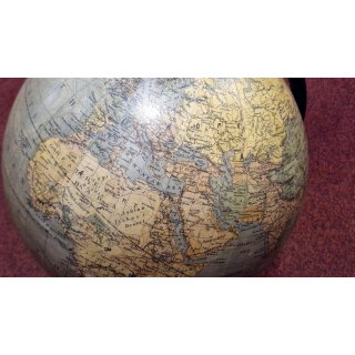 Antiker Globus Merzbach & Falk Br�ssel 1881