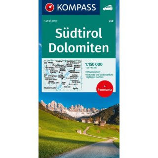 S�dtirol, Dolomiten 1:150.000 Autokarte