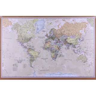 Welt politisch Schreibunterlage und Mousepad 67x43cm