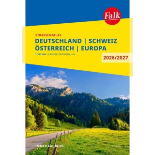 Falk Stra&szlig;enatlas 2027/2028 Deutschland, Schweiz, &Ouml;sterreich 1:300.000