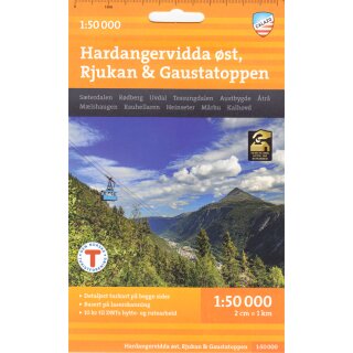 Hardangervidda øst, Rjukan & Gaustatoppen 1:50.000