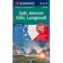 784 Kompass Wanderkarte Sylt Amrum F&ouml;hr 1:50 000