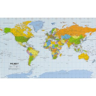 Politische Weltkarte in deutsch als Poster, ca. 90x60cm